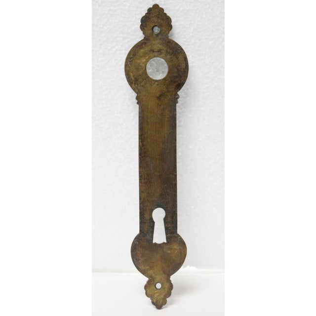 Mid 20th Century Mid 20th Century Thin Bronze Figural Keyhole 9 In. Door Back Plate For Sale - Image 5 of 5