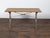 Brown French 1900s Steel and Wood Console Table with Curving X-Form Legs and Stretcher For Sale - Image 8 of 12