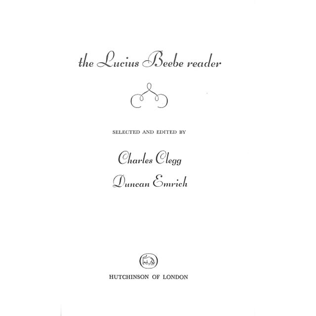 Traditional "The Lucius Beebe Reader" 1969 Clegg, Charles and Emrich, Duncan For Sale - Image 3 of 7