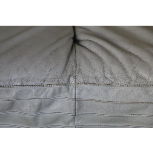 Italian Mid-Century Modern Leather Two-Seat Couch — Circa 1980s For Sale - Image 13 of 18