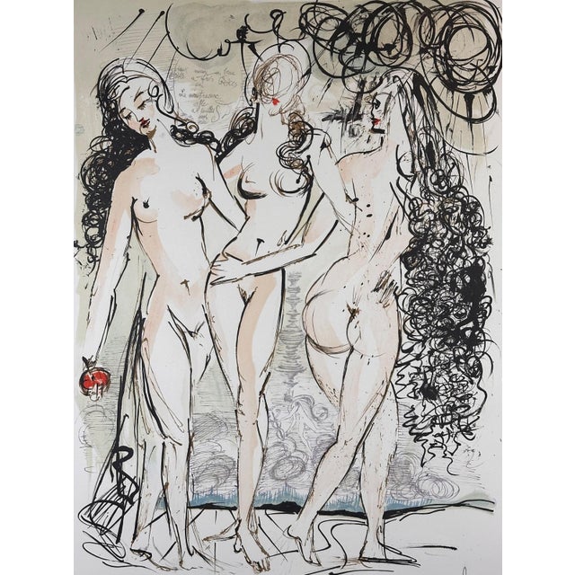 ARTIST: Salvador Dali TITLE: The Three Graces MEDIUM: Lithograph SIGNED: Hand Signed PUBLISHER: Sydney Lucas, New York...