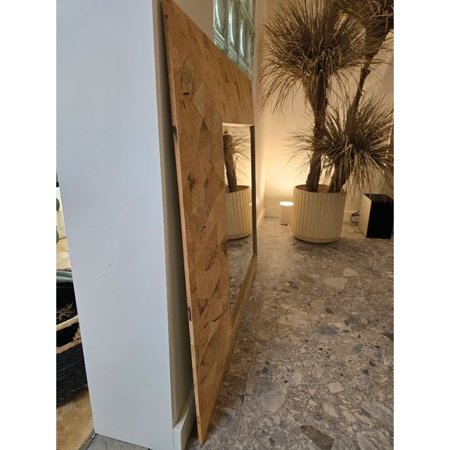 Large Vintage Coconut Shell Mirror For Sale - Image 10 of 11