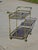Metal Rolling Serving Cart in Gilded Metal and Glass, 1980s For Sale - Image 7 of 18