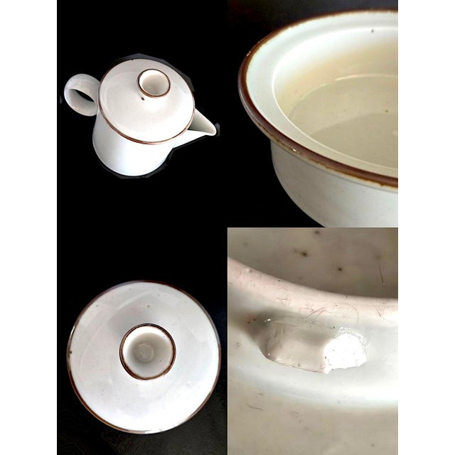 1960s Dansk Brown Mist Set With Coffee Pot, Bowls, Saucers - 18 Pieces For Sale - Image 10 of 16