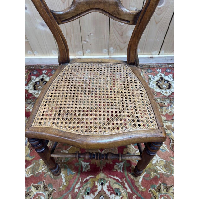 Louis-Philippe Caned Walnut Chairs, 1800s, Set of 6 For Sale - Image 9 of 10