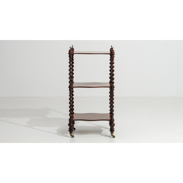 19th Century Victorian Three-Tier Wooden Etagere Shelf For Sale - Image 11 of 14