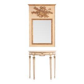 Example of Console Table With Mirror Set