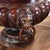 French Rare Pair of French Enameled Alfred Corneau Urns, C. 1880. Signed For Sale - Image 3 of 5