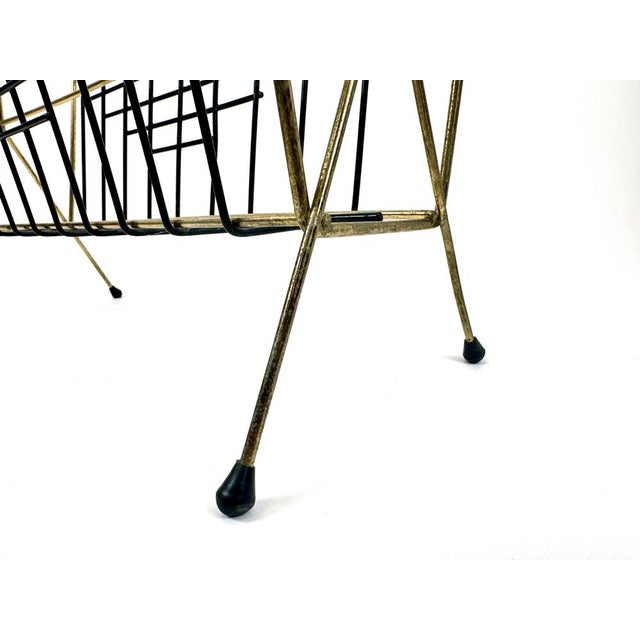 Black Mid-Century Modern String Magazine Rack, 1970s For Sale - Image 8 of 11