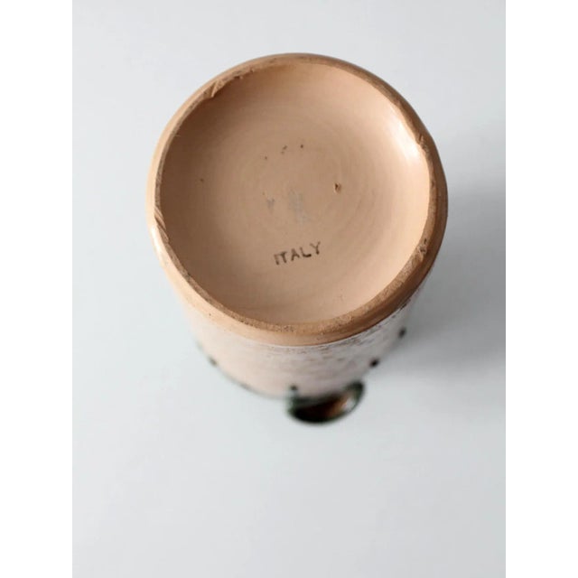 Vintage Italian Terra Cotta Drip Glaze Vase For Sale - Image 10 of 11