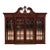 Georgian Carved Mahogany Lighted Bookcase or Display Cabinet by Craftique For Sale