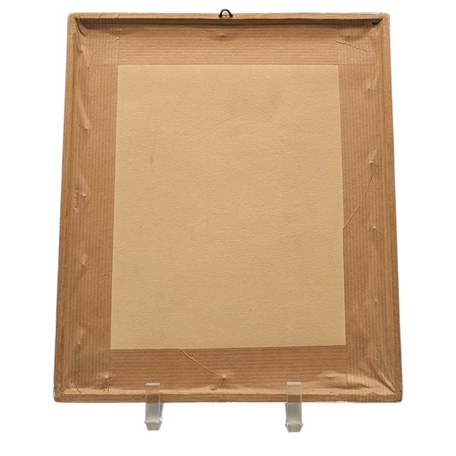 Pair of 1960s Moroccan Hand-Colored Prints Signed Kaloun | Desert Rider & Marrakesh Tower | Framed Mid-Century Global Décor For Sale - Image 9 of 10