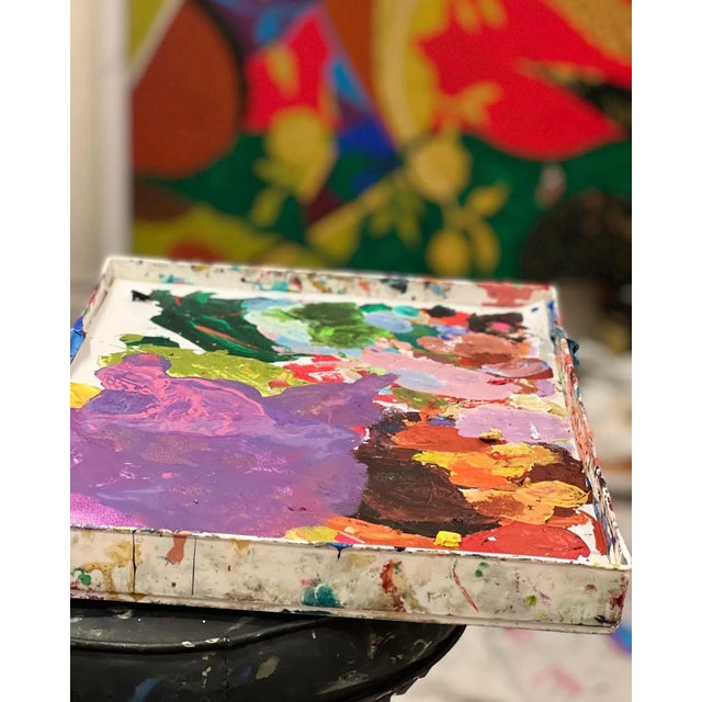 Paint "Embers of Fortune" Contemporary Original Abstract Acrylic Painting by Albert Leon Sultan For Sale - Image 7 of 8