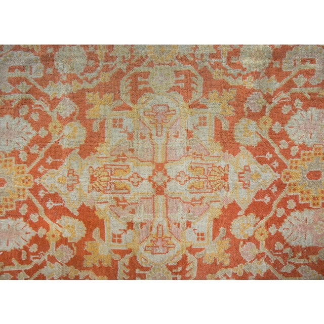 19th Century Turkish Oushak Rug For Sale - Image 12 of 14