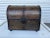 Mid 20th Century Vintage Decorative Wood Dome Treasure Chest Box For Sale In West Palm - Image 6 of 10