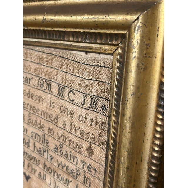 Early 19th Century 1830 Adam & Eve Sampler For Sale - Image 5 of 7