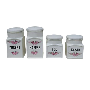 Art Deco Ceramic Jars from Max Roesler, Set of 4
