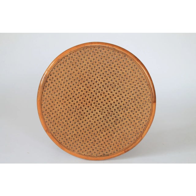 Mid-Century Rattan & Cane Side or End Table For Sale - Image 9 of 12