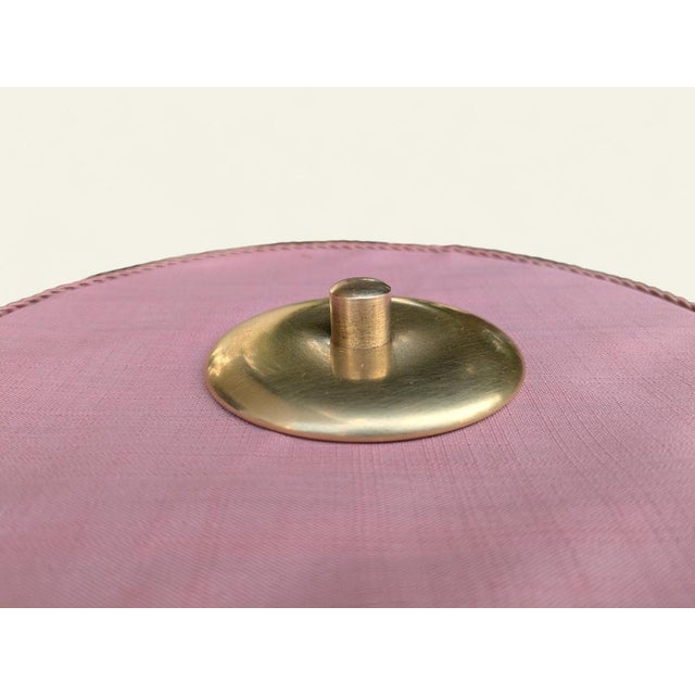 1960s Vintage Table Lamp with Pink Fringe Shade, 1960s For Sale - Image 5 of 9