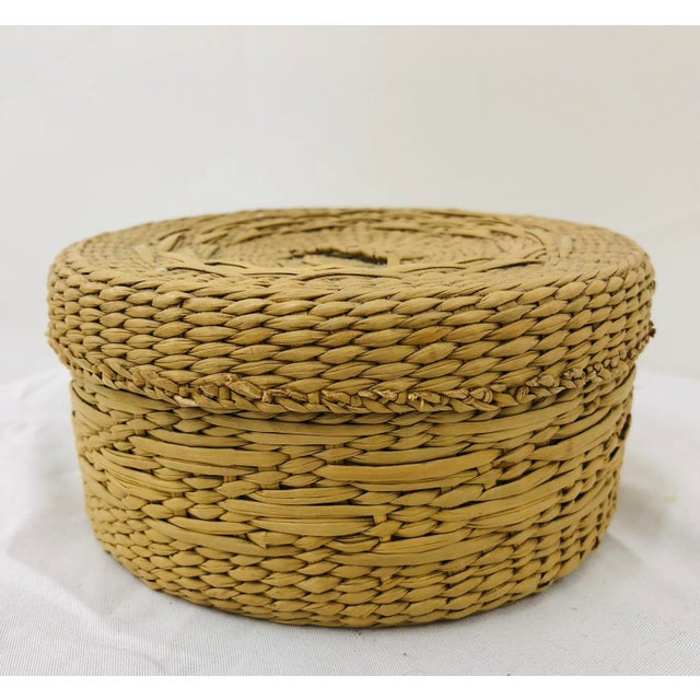 Antique Sweet Grass Box For Sale - Image 4 of 6