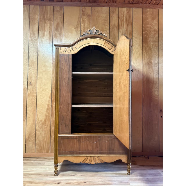 This beautiful vintage armoire is perfect for linens, blankets, quilts, towels or anything you need a little extra storage...