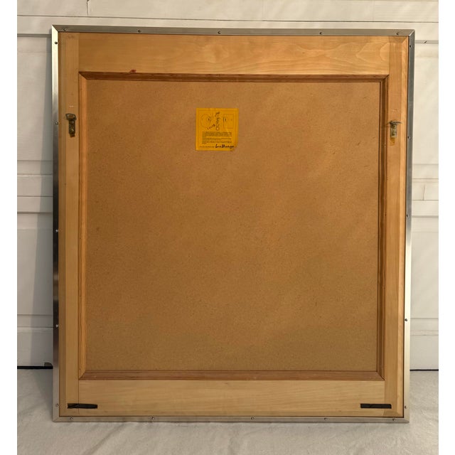 1982 LaBarge Chinoiserie Églomisé Decorated Wall Mirror, Signed L. Vanderhill For Sale - Image 10 of 11