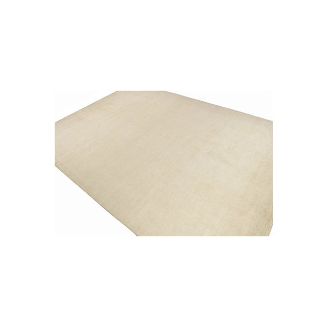 Rug & Kilim Rug & Kilim’s Solid Beige-Brown Rug in Tone-on-Tone Contemporary Style -11'x19' For Sale - Image 4 of 7