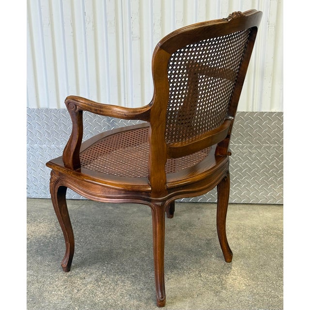 Early 20th Century Carved Solid Walnut Caned Chair For Sale In New York - Image 6 of 9
