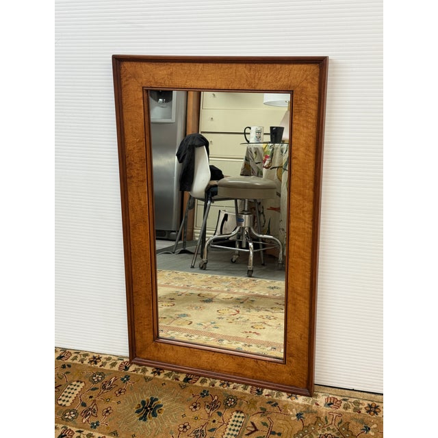 Brown Traditional Two-Tone Wood Frame Wall Mirror For Sale - Image 8 of 12