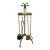 Antique Two Headed Phoenix Brass Fireplace Tools on Stand For Sale
