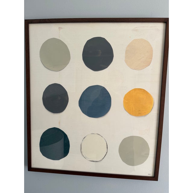 2010s Abstract Modern Abstract 9-Circle Framed Prints - Mitchell Gold + Bob Williams Pair For Sale - Image 5 of 5