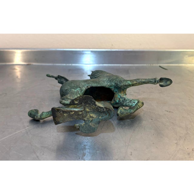 1920s Chinese Bronze Flying Horse Figurine For Sale - Image 5 of 5