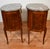 1890s Antique French Louis XV Walnut Marble Top Pair Nightstands Bedside Tables For Sale - Image 13 of 18
