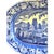 Early 19th C. Blue and White Staffordshire Transferware Meat Drainer With Platter in "Village Church" Pattern - a Pair For Sale - Image 13 of 14