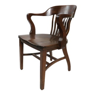 Yale Library Bank of England Vintage Office Chair by A. Blank of New York For Sale