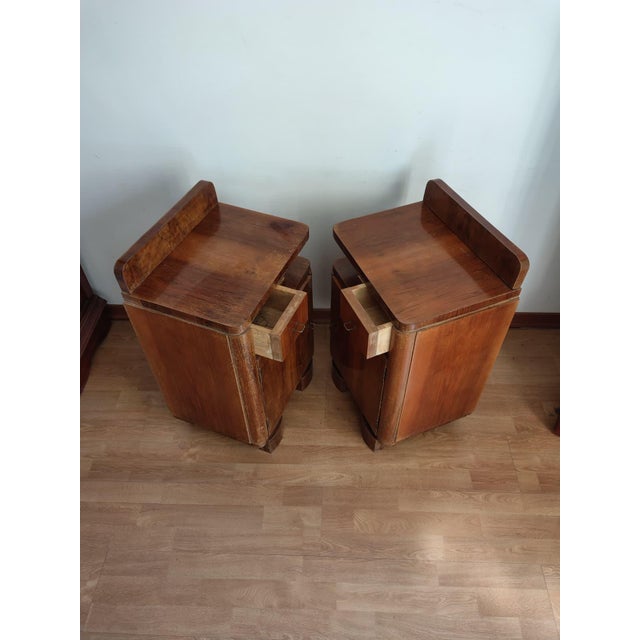 Art Deco Burl Bedside Tables, 1930, Set of 2 For Sale - Image 11 of 15