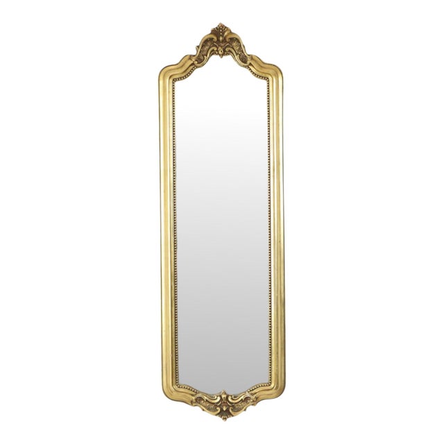 Vintage Baroque Classic Narrow Mirror in Gold, 1960s For Sale - Image 17 of 17