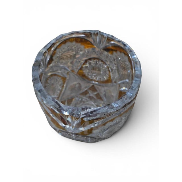 Vintage Cut Crystal Vase with Silver Base, 1950 For Sale - Image 4 of 13