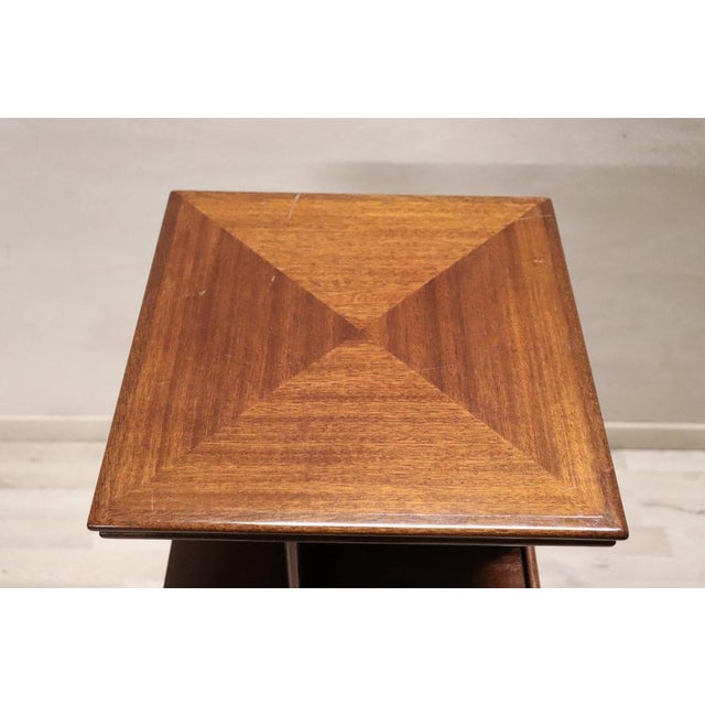 Brown Wooden Modular Revolving Bookcase, 1960s For Sale - Image 8 of 9