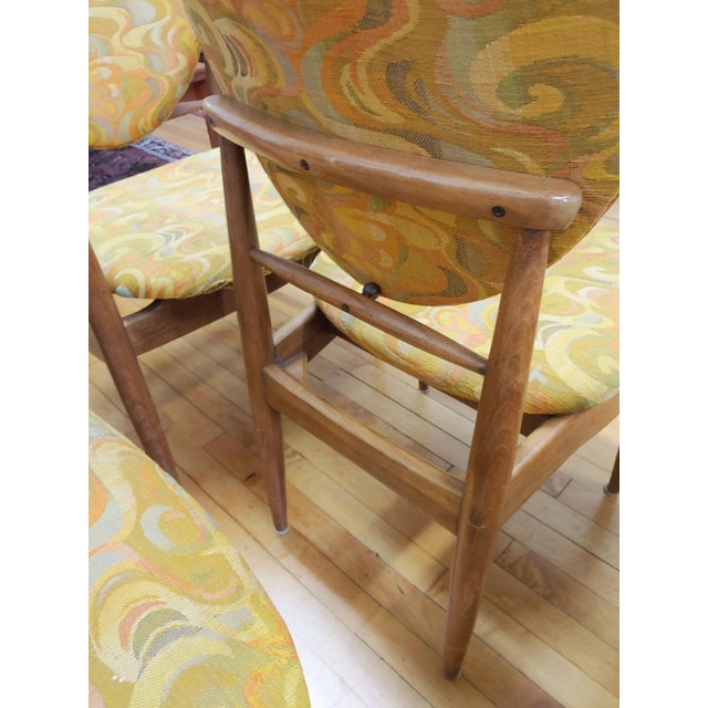 Mid-Century Modern Mid 20th Century Finn Juhl Style for John Stuart Dining Chairs, Set of 6 For Sale - Image 3 of 7