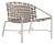 Brown Jordan Kantan Aluminum Suncloth Lounge Chair, Dove frame with Mica fabric For Sale