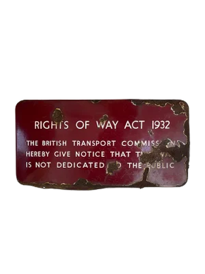 Industrial British Railway Station Enamel Display Sign from British Rail