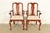 Henkel Harris Queen Anne Solid Cherry Wood Armchairs | Pair For Sale - Image 17 of 17