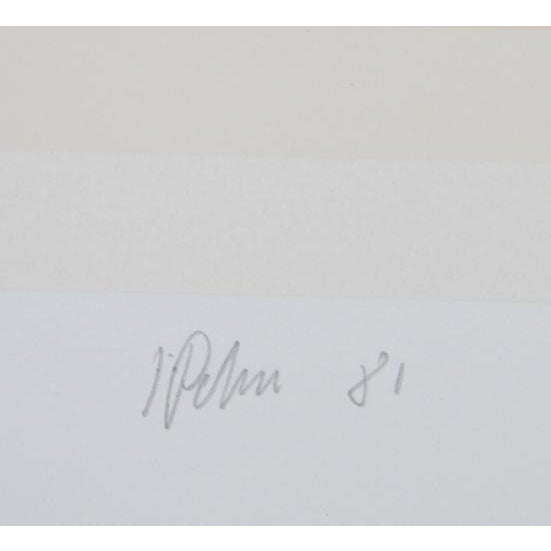 Artist: Jurgen Peters, German (1936 - ) Title: Spur Year: 1981 Medium: Serigraph, signed and numbered in pencil Edition:...