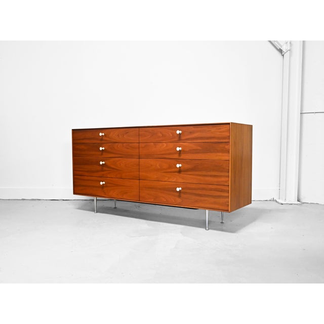 Mid-Century Modern George Nelson Thin Edge 8-Drawer Dresser in Walnut For Sale - Image 3 of 14