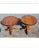 American Amish Mission Oak Pedestal Oval Side Tables With Leatherette and Nail Trim Apron For Sale - Image 9 of 9