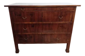 Empire Dresser with Four-Drawer in Walnut
