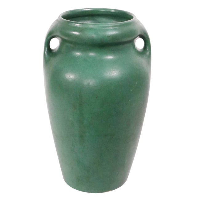 Classic Arts and Crafts, Mission style American art pottery vase, most likely made in Zaneville Ohio, in the style of...