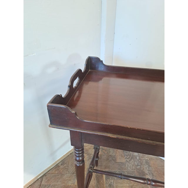 Chippendale Style Mahogany Tray on Stand, 1900s For Sale - Image 3 of 6