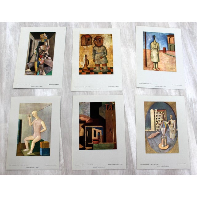 Modern Early 20th Century Modern Carra Sei Tavole a Colori Paper Art Book Suite Lithos For Sale - Image 3 of 5